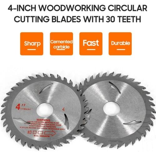 4-Inch Woodworking Circular Cutting Blades with 30 Teeth Multipurpose Wheel Discs Wood Cutting Blade for Electric Circular Saw