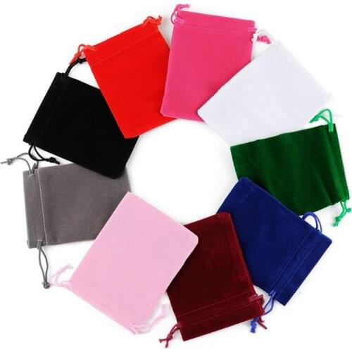 5PCS TOP Quality Velvet Dice Bag Jewelry Packing Drawstring Pouches for Packing Gift Bag Board Game