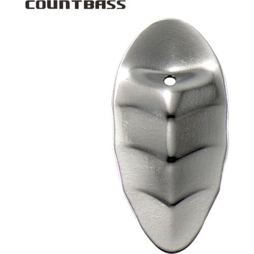 50PCS Nickel & Gold Plated In-line Spinner Blades Steel Material,DIY Trout Pike Fishing Lures Tackle Craft