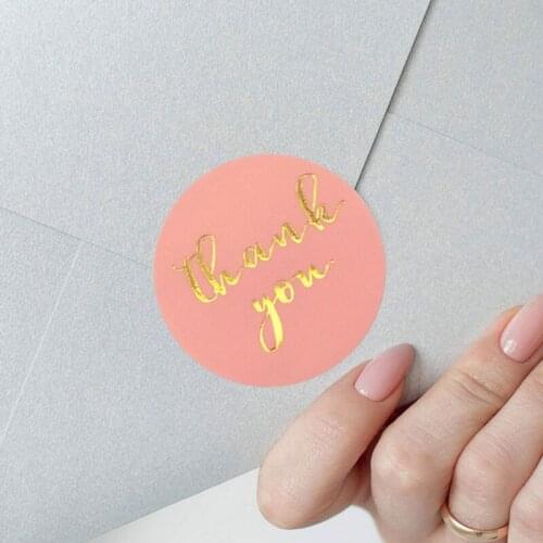 500Pcs/Roll Gift Sealing Thank you Sticker Scrapbook Envelope Thank you Label Stickers 1 Inch Thank you for your Order Sticker