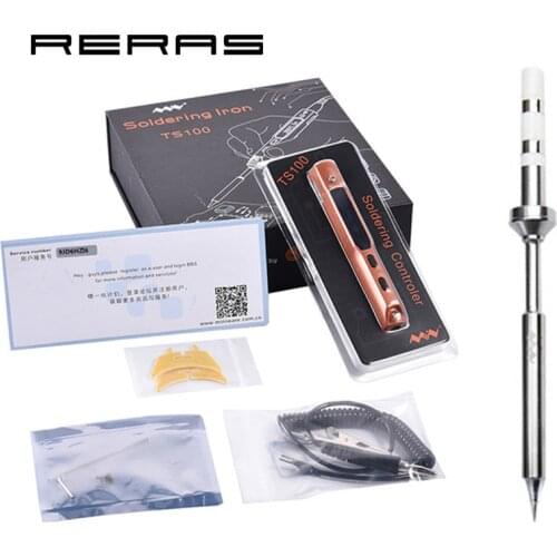 65w 12-24v Up Grade MINI TS100 Digital Soldering Iron Rework Station Electric Tools Kit OLED DC5525 Built-in STM32 Chip TS-I Tip