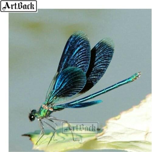 New arrival 5D diamond painting dragonfly full square drill diamond embroidery mosaic home decoration painting flowers
