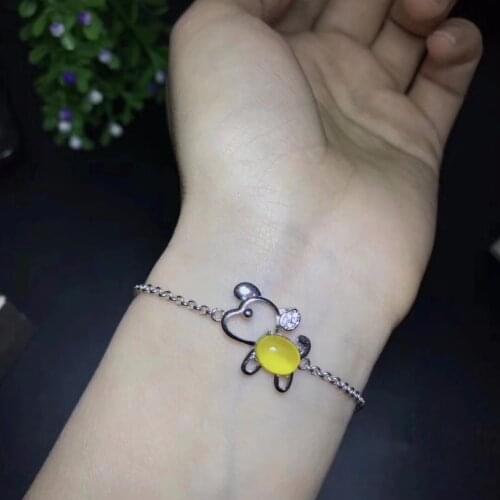 Natural grapevine bracelet, cartoon style, puppy style, lovely 925 silver, latest design