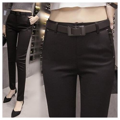 2020 Spring Autumn Women High Waist Pencil Trouser Female Casual Office Ladies Skinny Bodycon Elastic Pantalones Mujer Pants A35