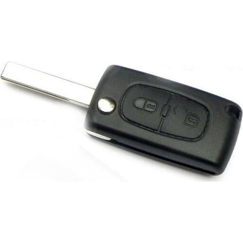 30PCS/lot For Citroen Flip Remote Key Shell Case 2 Button WIth HU83 Uncut Blade(No Battery Clamp) Fob Key Cover