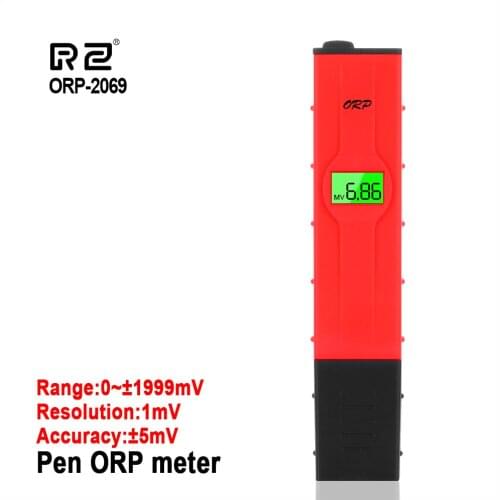 RZ Digital Red Pen Tester Water Quantity Pool Tester ORP Meter With Backlight ORP-2069 Water Quality Monitor ORP Meter
