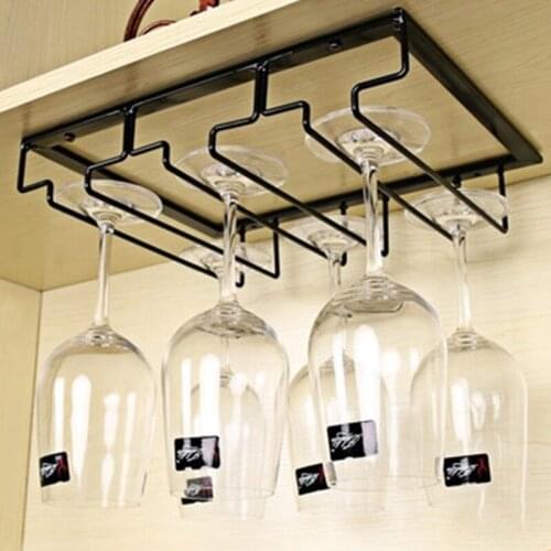 Wine Glass Holder | Bar, Under Cabinet Hanging Rack, Drinkware Organizer, Glass Tumbler, Iron Bar Holder, Durable Tool