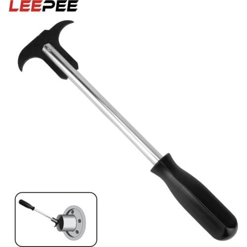 LEEPEE Plastic Handle Oil Seal Disassembly Tools Wrench Puller Oil Seal Puller Double Screwdriver Carbon Steel Car Repair Tool