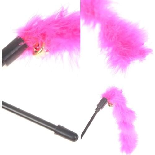Pet Cat Teasing Stick Pompom Feather Accessories Funny Kitten Interactive Toys Household Animals Cat Entertainment