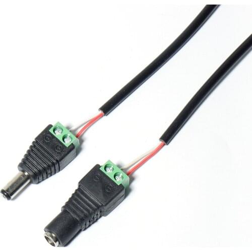 DC welding free terminal green terminal led adapter security power monitoring socket 5.5mmx2.1mm 5.5mmx2.5mm male and female