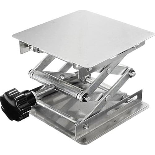 Laboratory Lifting Platform Stand Rack Scissor Jack Bench Lifter Table Lab 100x100mm Stainless Steel Lifting Platform