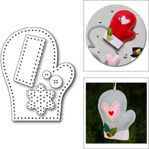 2020 New Christmas Gloves Metal Cutting Dies For DIY Cut Paper Craft Making Embossing Sewing Greeting Card Scrapbooking No Stamp