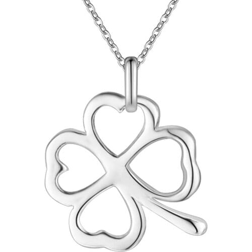 Wholesale Charm Silver Color Pendants For Women Fashion Jewelry Necklace Lady Fashion Jewelry Pendant Leaf AN683