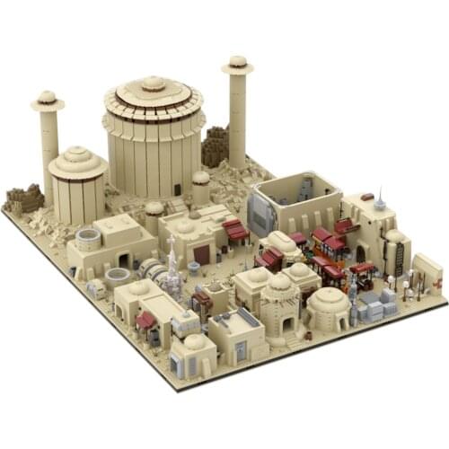 Ship within 25 days)9585Pcs MOC-56649 Modular Tatooine Tatooine City Build from 18 Space Wars (Designed by Gabizon)