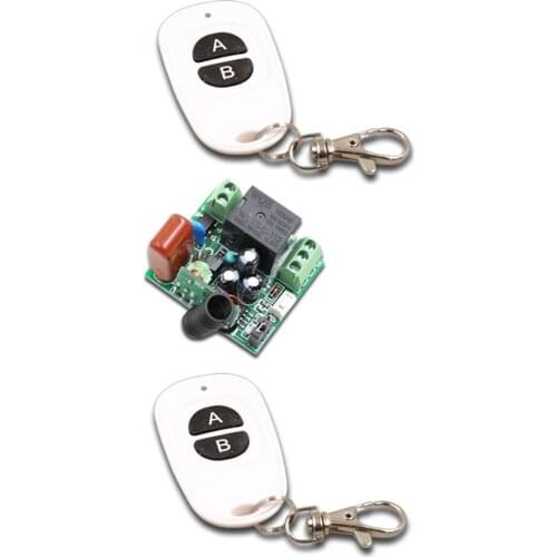 Newest RF Wireless Remote Control Switch AC220V 10A 1 Channel 2 pcs Transmitter and 1pcs Receiver Learning Code Simple Operation