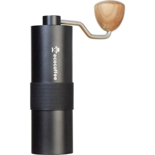 Ecocoffee High Quality Manual Coffee Grinder 25g Aluminum Coffee Miller Black Mini Milling machine for V60 Single Coffee