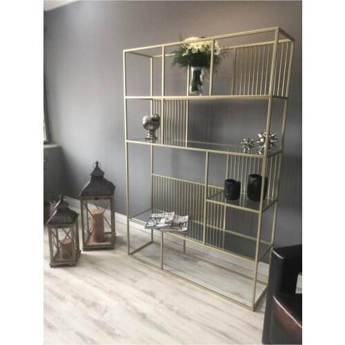 Modern Metal Gold Bookcase coffe table