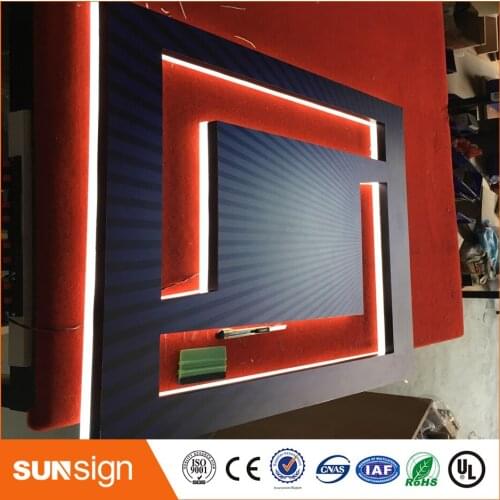 Light box sign stainless acrylic backlit