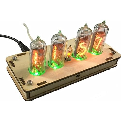 IN14 glow tube digital clock,sensory switch 4-bit STM32 master IC Glow clock,Creative vintage art DC5V clock kit,J19293