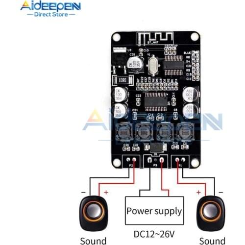 VHM-313 DC 8-26V TPA3110 2x15W Bluetooth Audio Power Amplifier Board For Bluetooth Speaker