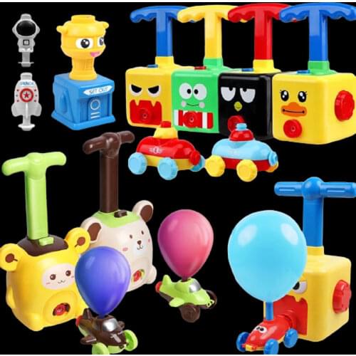 Power Balloon Launch Tower Toy Puzzle Fun Education Inertia Air Power Balloon Car Science Experimen Toy for Children Gift
