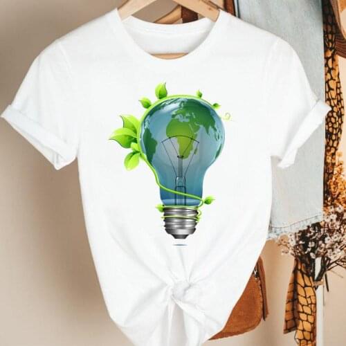 Women Clothes Lovely Green New Printing 90s Cartoon Summer Short Sleeve Print Fashion Tshirt Female Tee Top Graphic T-shirt