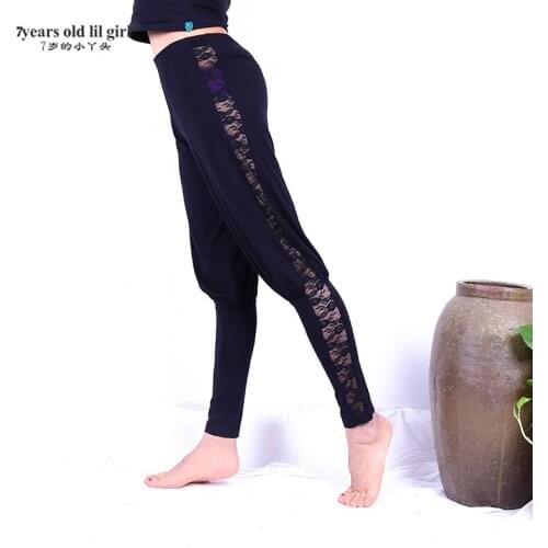 Women Spandex Cotton Adult Black Modal Dancing Practicing Ballet Pants