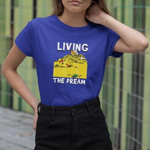 Four Seasons Disney Women T-Shirts Scrooge McDuck Cartoon Printing Summer New Fashion Outdoor Harajuku Style T Shirt Female Cute