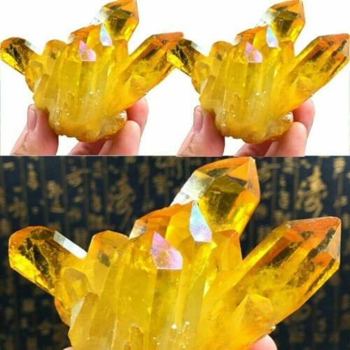 1pc Natural Yellow Crystal Quartz Citrine Cluster Mineral Specimen Healing Hot New Natural Citrine Cluster Crystal Home Decor