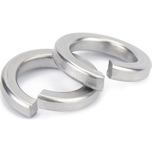 10/100pc 2# 4# 6# 8# 10# 12# 1/4 5/16 3/8 7/16 1/2 304 A2 Stainless Steel US UK Standard Spring Washer Split Lock Elastic Gasket