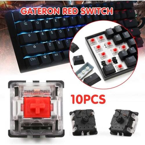 10PCS/Set 3Pin Gateron Switch Linear Red Switch Keyboard Switches For Mechanical Gaming Keyboard