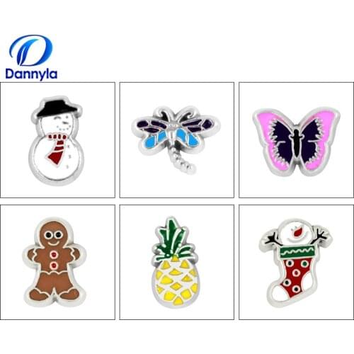 10pcs/lot Wholesale Mini Mix Style Floating Charms Fit Glass Floating Locket LSFC128-666