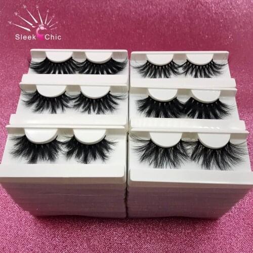 30 Pairs Mink Eyelashes Mink 25mm Lashes Mink Wholesale Dramatic Eyelash Packaging Box 100% Handmade False Eyelashes Extension