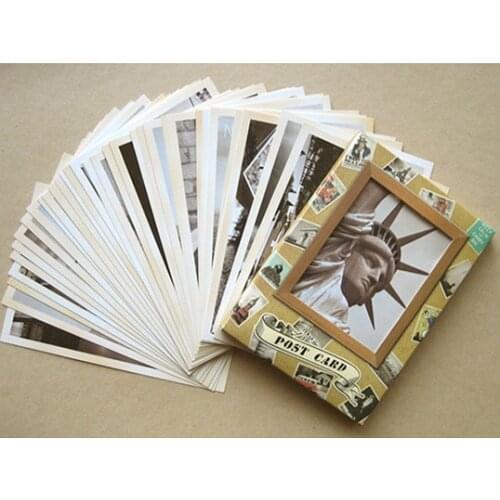 64pcs/lot"Classic building post cards"gift cards Christmas greeting cards Office Supplies cards Message postcard YH-1049