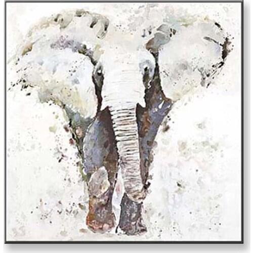 Abstarct animal elephant pure hand drawn acrylic oil painting on canvas home decoration wall art picture for living room sofa