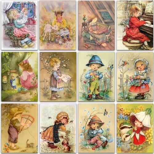 New 5D Diamond Painting Cartoon angel Girl Baby Full Square&Round mosaic Paint Diamond embroidery Cross stitch home decor