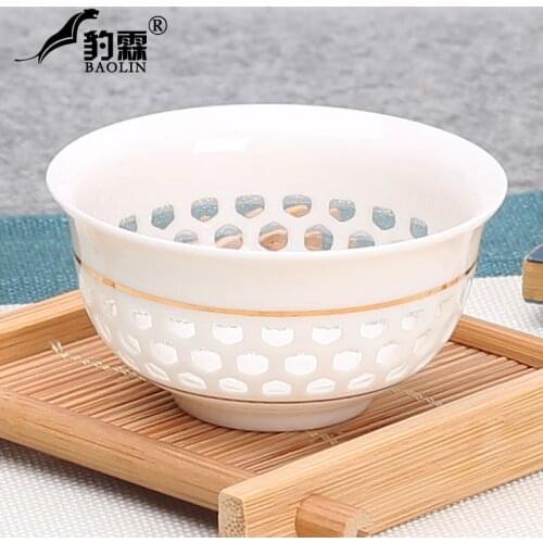 White Porcelain Tea Cup Chinese Style Creative Office TeaCups European High Tea Ceramic Bowl Filizanka Do Kawy Teaware AB50CB