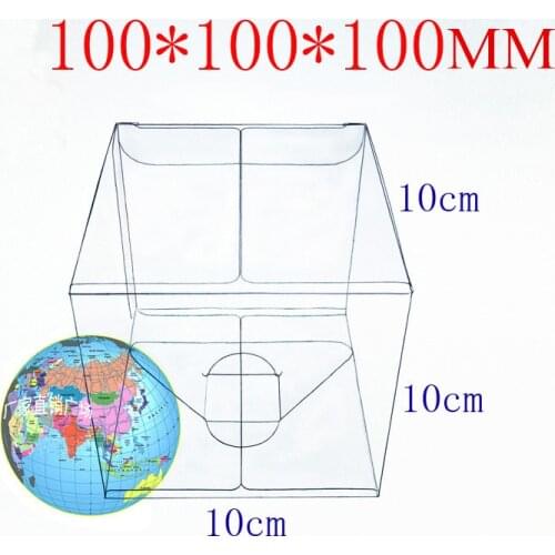 Free shipping 50 pcs 10*10*10cm Spot PVC clear plastic box /Box used to display food,toy,car models etc