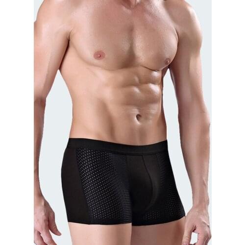 Brand Comfortable Men Underwear Briefs U Convex Breathable Mesh Man Underpants Cotton Low Waist Sexy Mens Panties