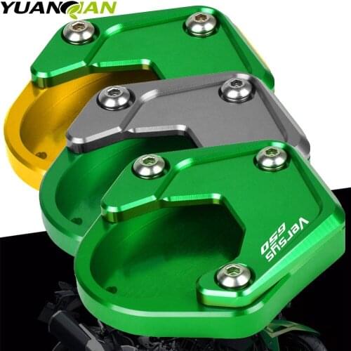 CNC Side Stand Enlarge Kickstand For KAWASAKI VERSYS650 VERSYS 650 2010-2019 2018 Motorcycle Accessories Sidestand Foot Enlarger
