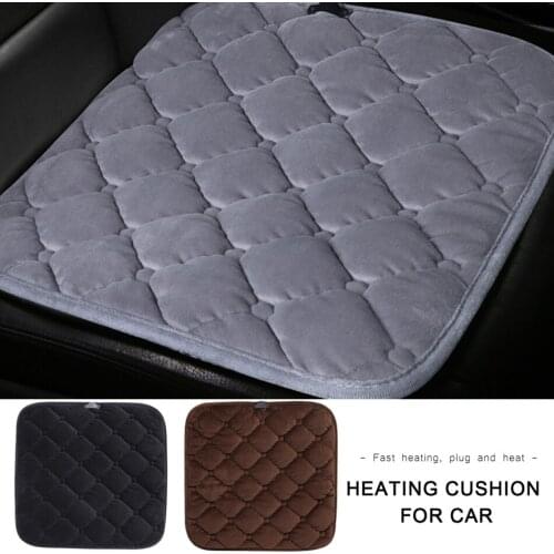 Fast Heat Electric Car Heated Seat Cushion Cigarette Lighter Flannel Heating Car Seat Heater Cushion Warmer Winter Heat Mat