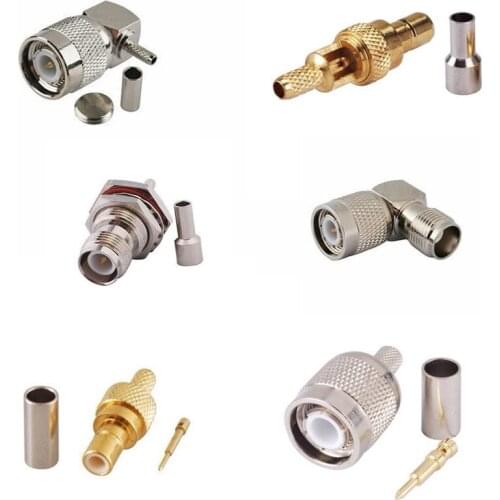 2pcs SMB-J1.5 50 Ohm SMB Male Plug RF Connector Crimp For RG316 RG174 Cable Adapter