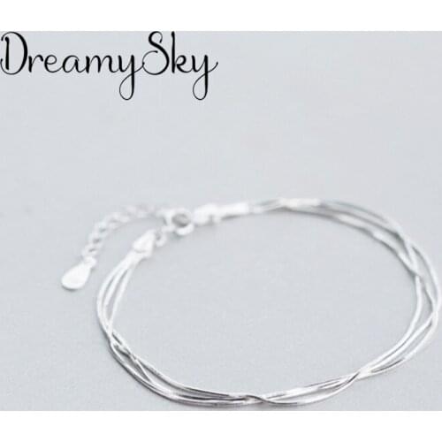 Summer Trendy Silver Color Multi-layer Chain Bracelets For Women Bohemia Fashion Girls Charm Bracelets Wedding Jewelry