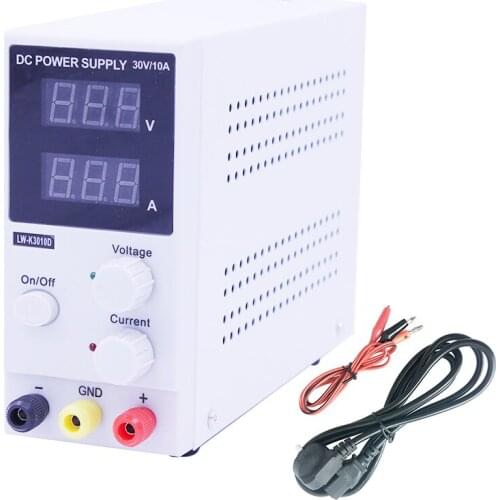 LW-K305D LW-K3010D 30V 10A LED Display Adjustable Switching Regulator DC Power Supply for Laptop Repair Rework