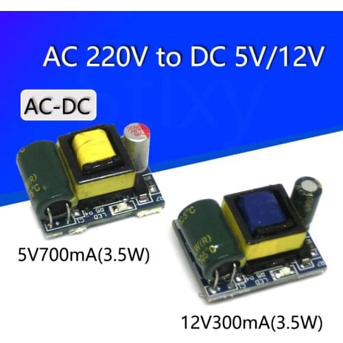 AC-DC 5V 700mA 12V 300mA 3.5W Isolated Switch Power Supply Module Buck Converter Step Down Module 220V turn 5V/12V