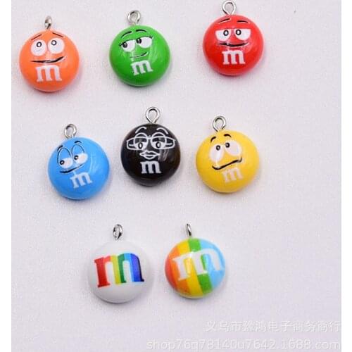 20pcs/pack Chocolate Beans Resin Charms Cute Pendant Earring DIY Fashion Jewelry Accessories SO CUTE