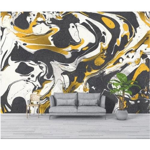 Custom photo wallpaper for walls 3 d murals Modern yellow graffiti background wall papers for living room decoration