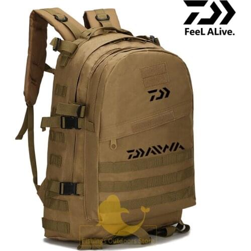 Daiwa Outdoor Tactical Backpack Sport Travel Waterproof Shoulder Bag Multi-function Zipped Military New Fishing Backpack