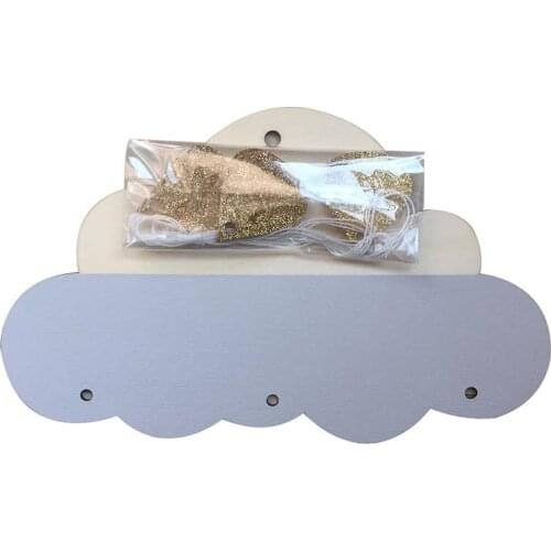 Nordic DIY Wooden Cloud Glitter Raindrop Hanging Ornaments For Baby Kids Room Wall Decor Nursery Decoration Photography Props