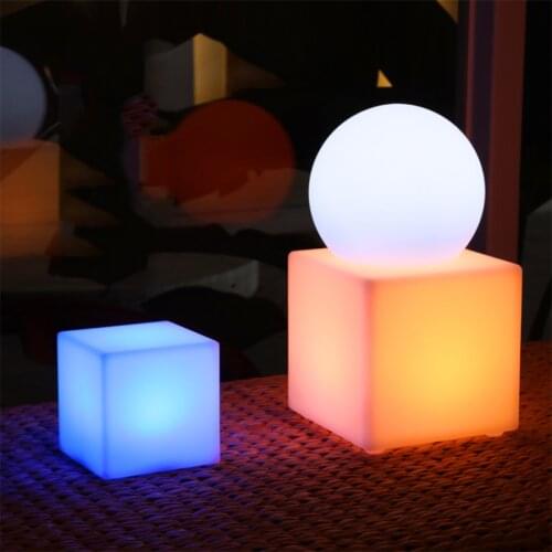 10/20CM LED Cube Chair AAA Battery Powered 16 RGB Color Remote Control Outdoor Night Light For Stool Bar Seat Wedding Pool Party